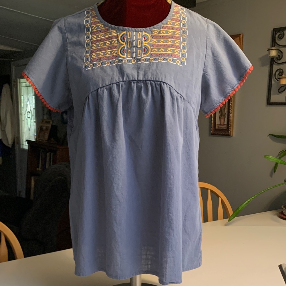LuLaRoe Boho Blouse with Embroidery